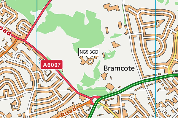 The Bramcote Park Sport Business And Enterprise School (Closed) map (NG9 3GD) - OS VectorMap District (Ordnance Survey)