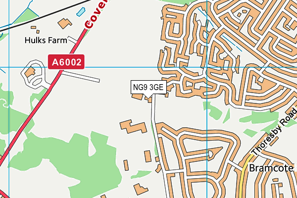 NG9 3GE map - OS VectorMap District (Ordnance Survey)