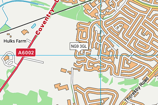 NG9 3GL map - OS VectorMap District (Ordnance Survey)