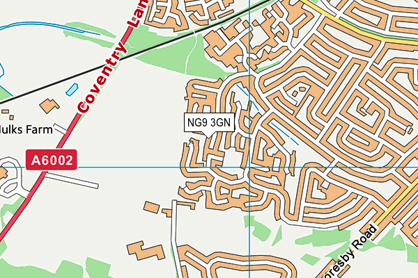 NG9 3GN map - OS VectorMap District (Ordnance Survey)
