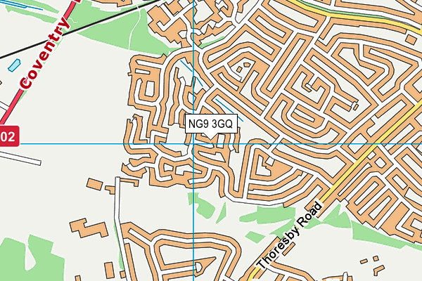 NG9 3GQ map - OS VectorMap District (Ordnance Survey)