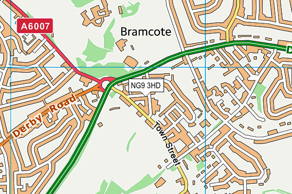 NG9 3HD map - OS VectorMap District (Ordnance Survey)