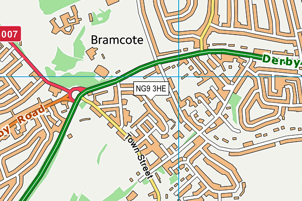 Bramcote CofE Primary School map (NG9 3HE) - OS VectorMap District (Ordnance Survey)