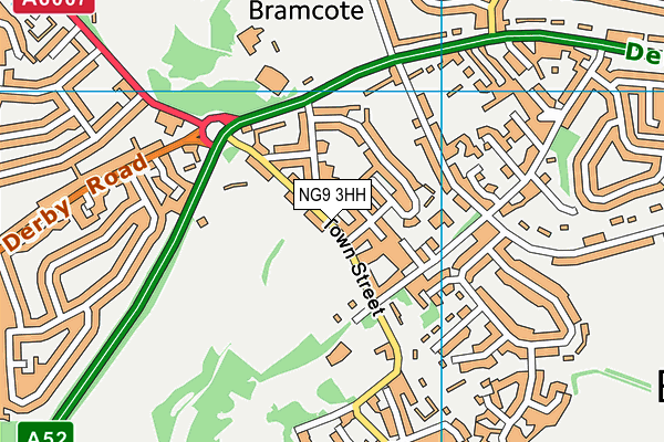 King Georges Park (Bramcote) map (NG9 3HH) - OS VectorMap District (Ordnance Survey)