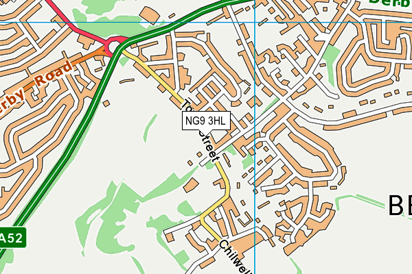 NG9 3HL map - OS VectorMap District (Ordnance Survey)
