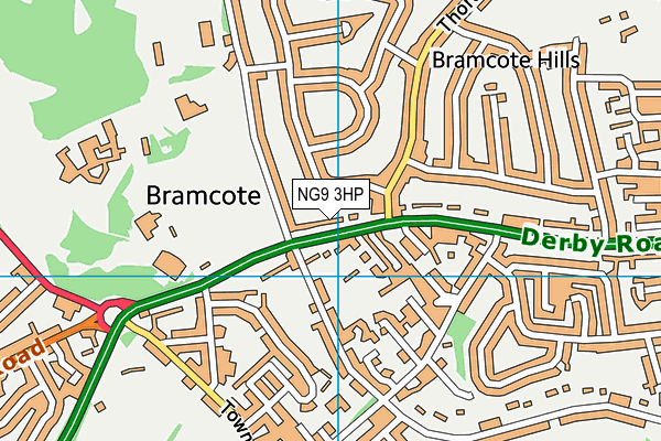 NG9 3HP map - OS VectorMap District (Ordnance Survey)