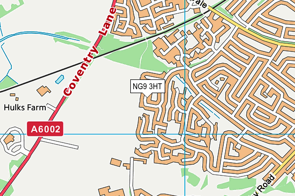 NG9 3HT map - OS VectorMap District (Ordnance Survey)