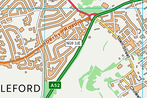 NG9 3JE map - OS VectorMap District (Ordnance Survey)