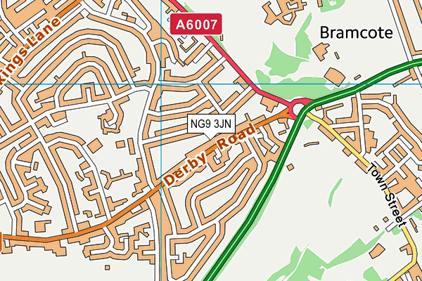 NG9 3JN map - OS VectorMap District (Ordnance Survey)