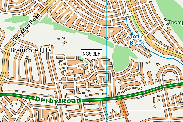 NG9 3LH map - OS VectorMap District (Ordnance Survey)