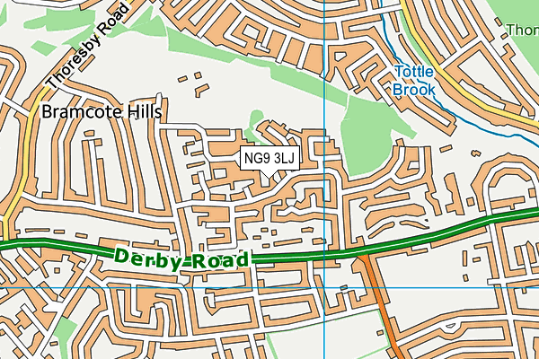 NG9 3LJ map - OS VectorMap District (Ordnance Survey)