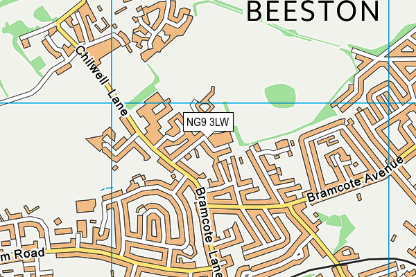 NG9 3LW map - OS VectorMap District (Ordnance Survey)