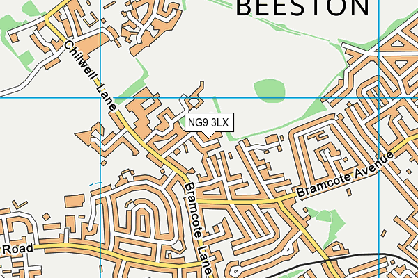 NG9 3LX map - OS VectorMap District (Ordnance Survey)