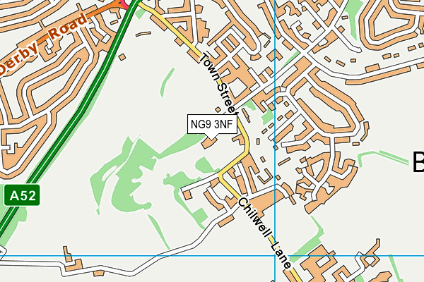 NG9 3NF map - OS VectorMap District (Ordnance Survey)