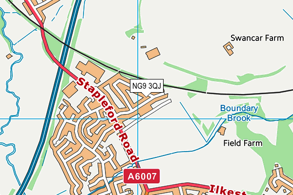 Pit Lane Recreation Area map (NG9 3QJ) - OS VectorMap District (Ordnance Survey)