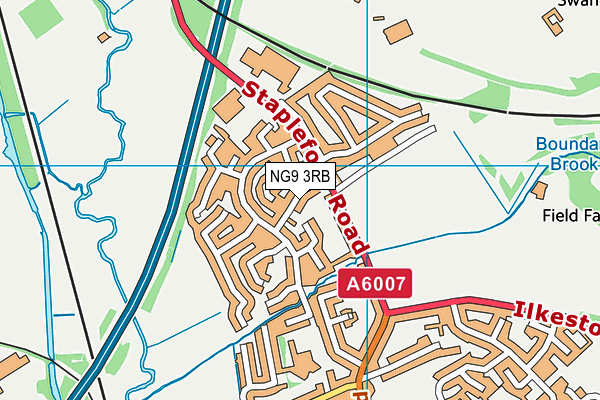 NG9 3RB map - OS VectorMap District (Ordnance Survey)