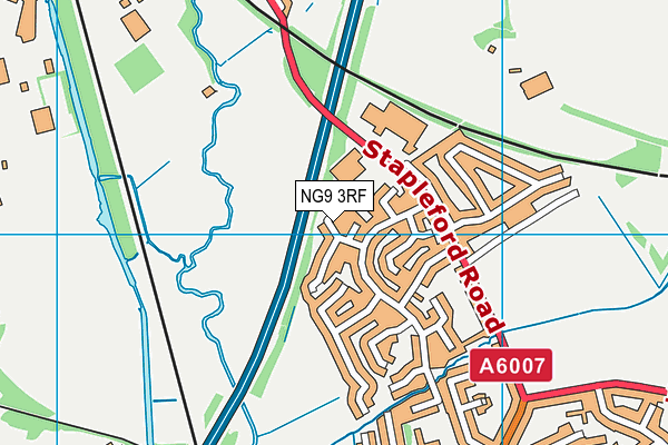 NG9 3RF map - OS VectorMap District (Ordnance Survey)