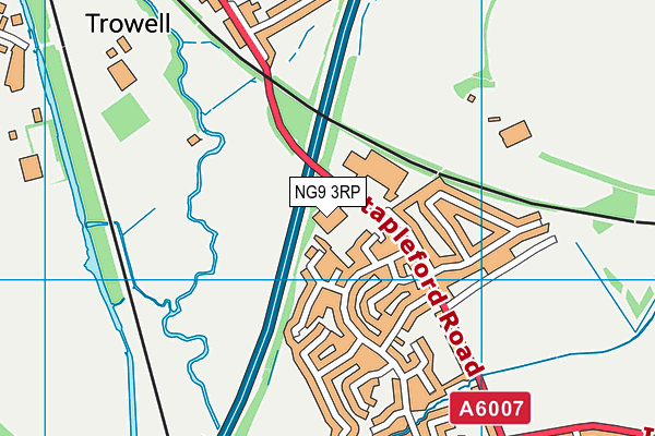 NG9 3RP map - OS VectorMap District (Ordnance Survey)