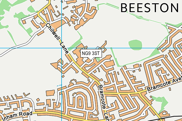 NG9 3ST map - OS VectorMap District (Ordnance Survey)