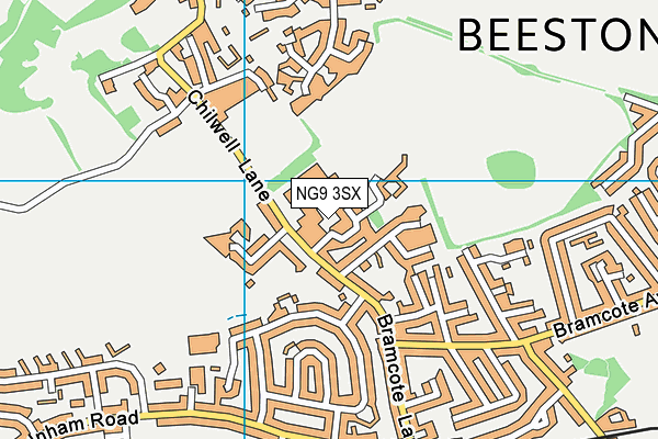 NG9 3SX map - OS VectorMap District (Ordnance Survey)