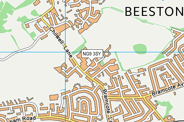 NG9 3SY map - OS VectorMap District (Ordnance Survey)