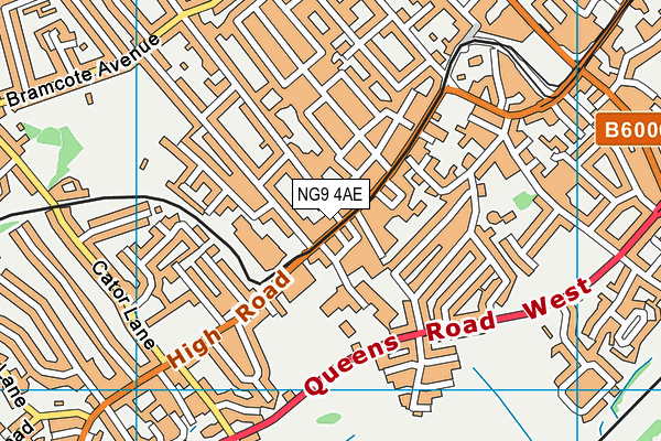 NG9 4AE map - OS VectorMap District (Ordnance Survey)