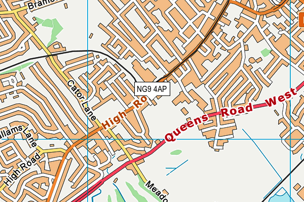 NG9 4AP map - OS VectorMap District (Ordnance Survey)