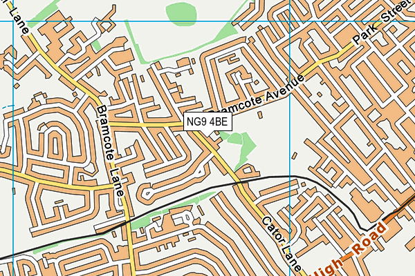 NG9 4BE map - OS VectorMap District (Ordnance Survey)