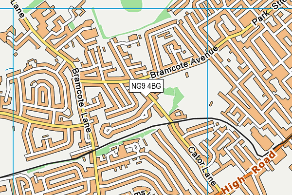 NG9 4BG map - OS VectorMap District (Ordnance Survey)