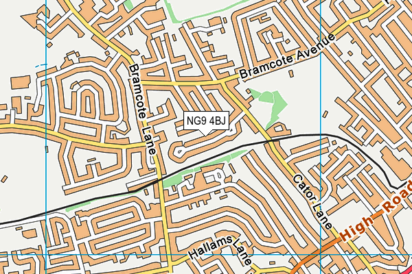 NG9 4BJ map - OS VectorMap District (Ordnance Survey)