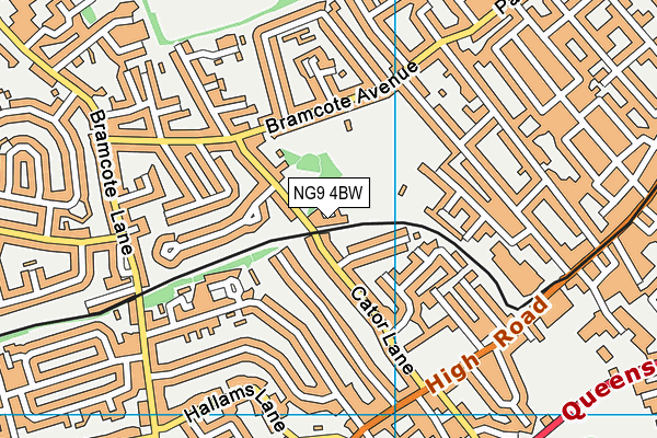 NG9 4BW map - OS VectorMap District (Ordnance Survey)