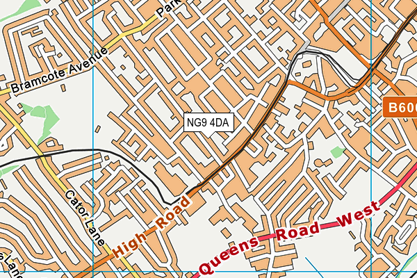 NG9 4DA map - OS VectorMap District (Ordnance Survey)
