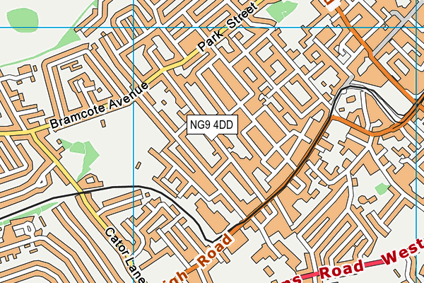 NG9 4DD map - OS VectorMap District (Ordnance Survey)