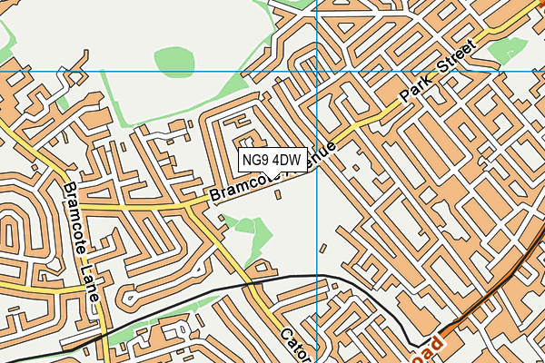 NG9 4DW map - OS VectorMap District (Ordnance Survey)