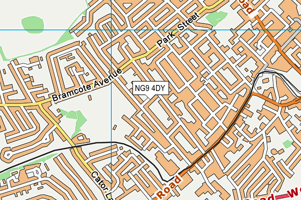 NG9 4DY map - OS VectorMap District (Ordnance Survey)