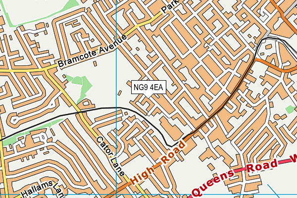 NG9 4EA map - OS VectorMap District (Ordnance Survey)