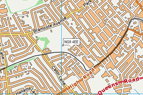 NG9 4EE map - OS VectorMap District (Ordnance Survey)