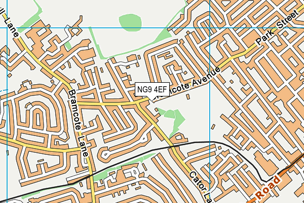 NG9 4EF map - OS VectorMap District (Ordnance Survey)