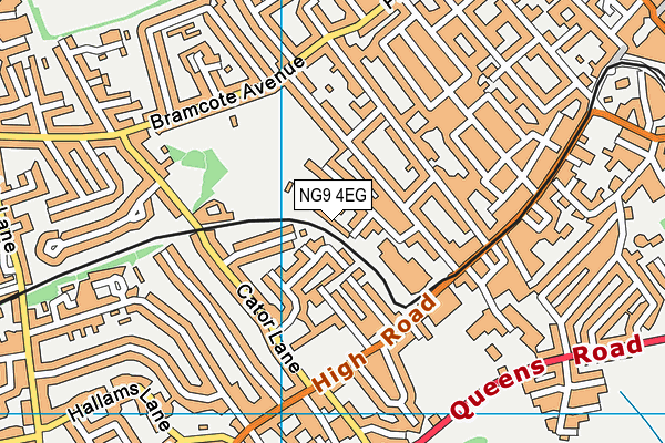 NG9 4EG map - OS VectorMap District (Ordnance Survey)