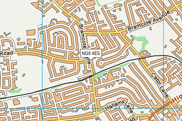 NG9 4ES map - OS VectorMap District (Ordnance Survey)