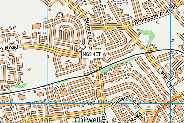 NG9 4ET map - OS VectorMap District (Ordnance Survey)