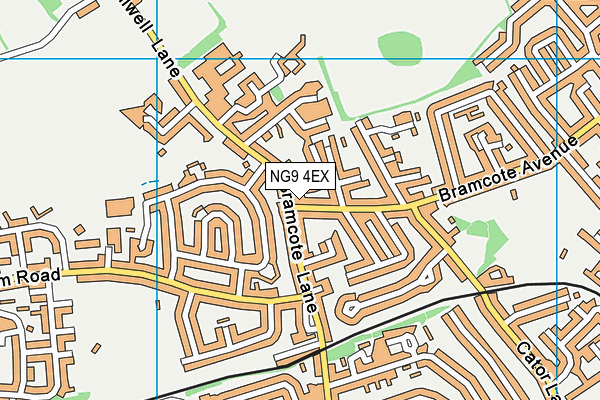 NG9 4EX map - OS VectorMap District (Ordnance Survey)