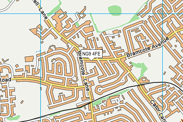 NG9 4FE map - OS VectorMap District (Ordnance Survey)