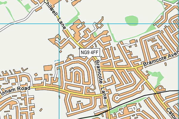 NG9 4FF map - OS VectorMap District (Ordnance Survey)