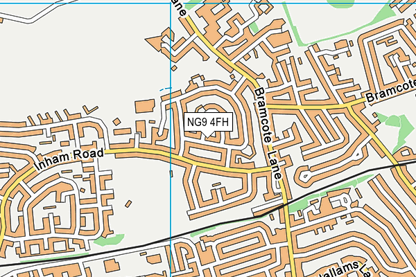 NG9 4FH map - OS VectorMap District (Ordnance Survey)