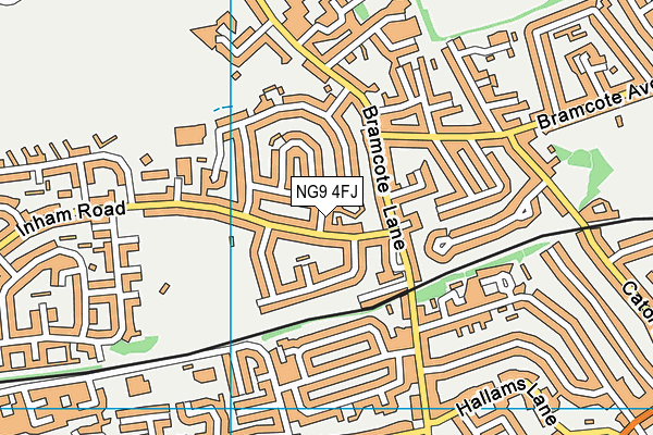 NG9 4FJ map - OS VectorMap District (Ordnance Survey)