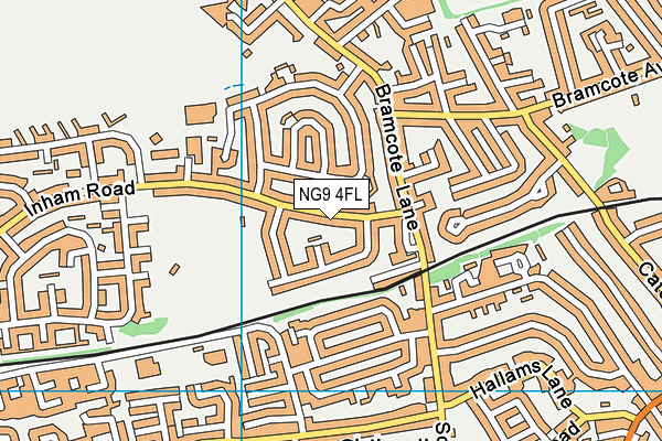 NG9 4FL map - OS VectorMap District (Ordnance Survey)