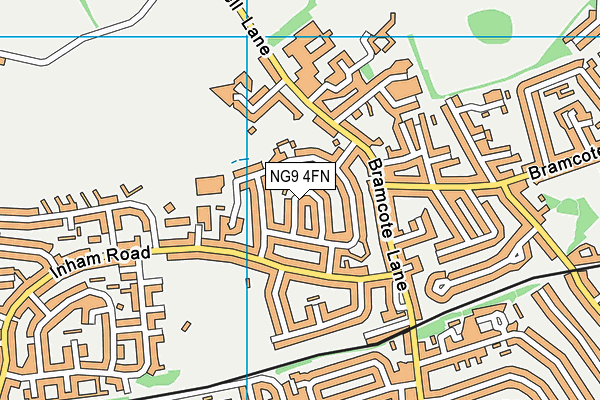 NG9 4FN map - OS VectorMap District (Ordnance Survey)