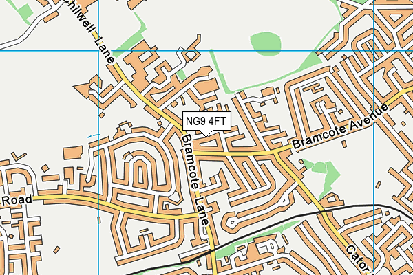 NG9 4FT map - OS VectorMap District (Ordnance Survey)