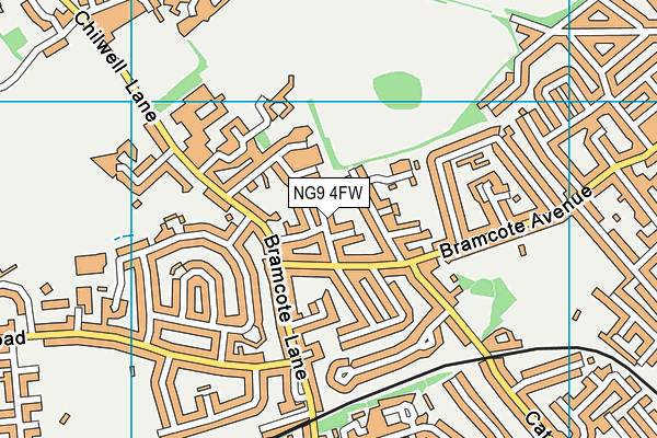 NG9 4FW map - OS VectorMap District (Ordnance Survey)